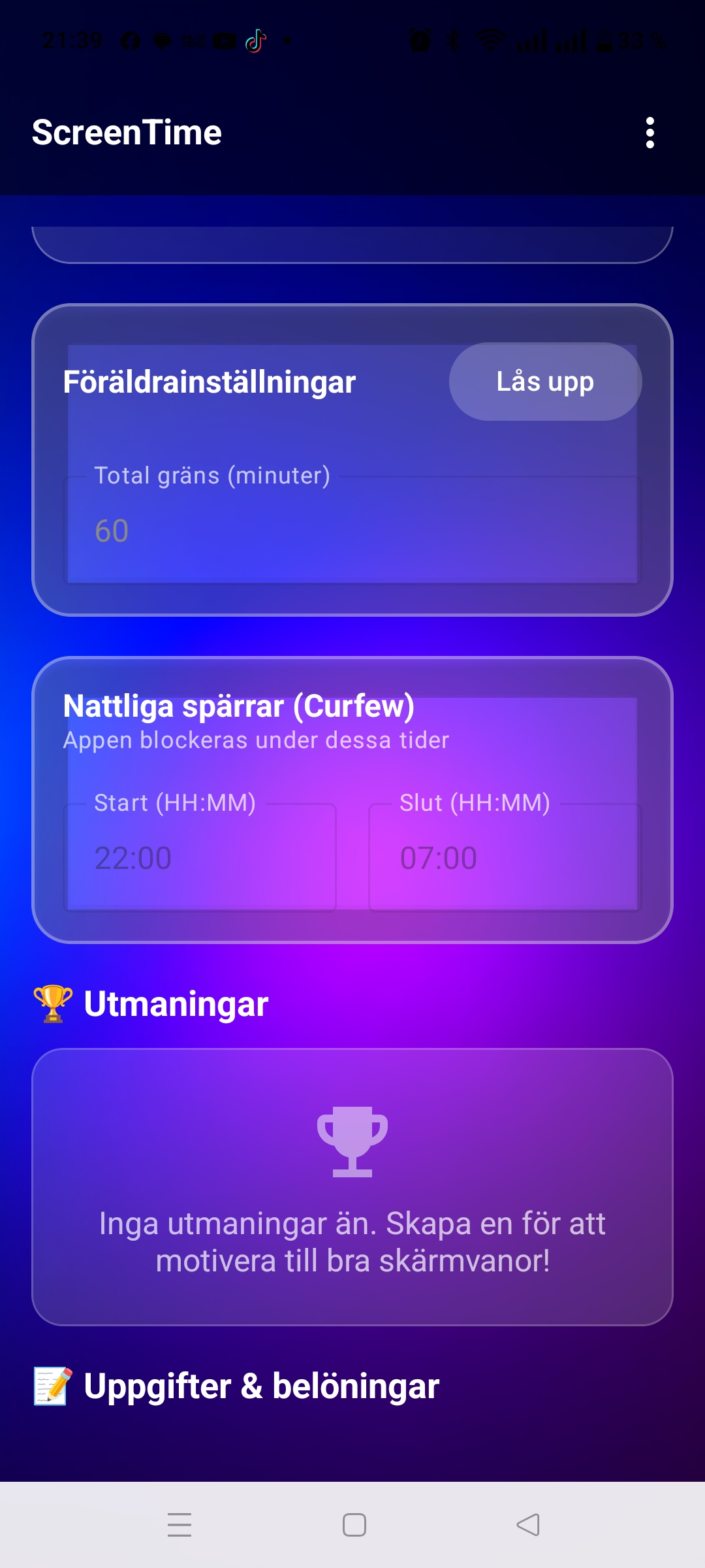 Föräldrainställningar
